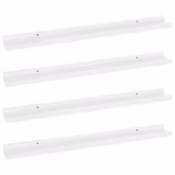 vidaXL Mensole da Parete 4 pz Bianco Lucido 80x9x3 cm - Vista aggiuntiva 2