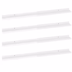 vidaXL Mensole da Parete 4 pz Bianco Lucido 100x9x3 cm - Vista aggiuntiva 2