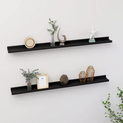 Mensole da Parete 2 pz, Mobile Moderno Nere 100x9x3 cm Vidaxl 4582