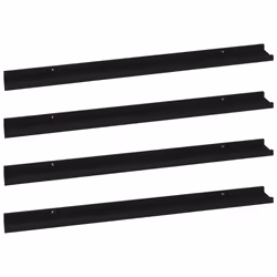 vidaXL Mensole da Parete 4 pz Nere 100x9x3 cm - Vista aggiuntiva 2