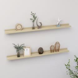 Set da 2 mensole a sospensione in legno Marrone disponibili in varie misure dimensioni : 100 x 9 x 3 cm