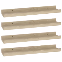 vidaXL Mensole da Parete 4 pz Rovere Sonoma 40x9x3 cm - Vista aggiuntiva 2