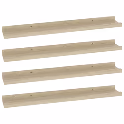 vidaXL Mensole da Parete 4 pz Rovere Sonoma 60x9x3 cm - Vista aggiuntiva 2