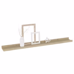 vidaXL Mensole da Parete 4 pz Rovere Sonoma 80x9x3 cm - Vista aggiuntiva 3