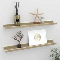 Mensole da Parete 2 pz, Mobile Moderno Bianco e Rovere Sonoma 60x9x3 cm Vidaxl 1861