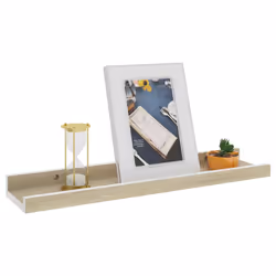 vidaXL Mensole da Parete 4 pz Bianco e Rovere Sonoma 40x9x3 cm - Vista aggiuntiva 3