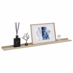 vidaXL Mensole da Parete 4 pz Bianco e Rovere Sonoma 100x9x3 cm - Vista aggiuntiva 3
