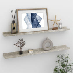 Mensole da Parete 2 pz, Mobile Moderno Grigio Cemento 80x9x3 cm Vidaxl 4506