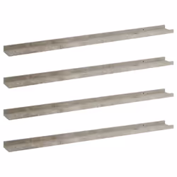 vidaXL Mensole da Parete 4 pz Grigio Cemento 100x9x3 cm - Vista aggiuntiva 2