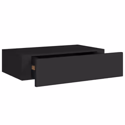 vidaXL Scaffale con Cassetti da Parete Nero 40x23,5x10 cm in MDF - Vista aggiuntiva 2