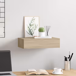 vidaXL Scaffale con Cassetti da Parete Rovere 40x23,5x10 cm in MDF - Vista aggiuntiva 3