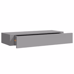 vidaXL Scaffale con Cassetti da Parete Grigio 60x23,5x10 cm in MDF - Vista aggiuntiva 2