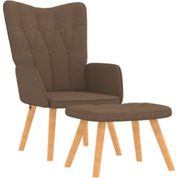 Vidaxl - Sedia Relax, Poltrona Relax con Poggiapiedi Marrone in Tessuto 6732