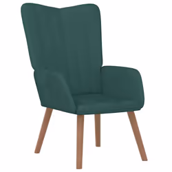vidaXL Poltrona Relax Verde Scuro in Velluto - Vista aggiuntiva 2