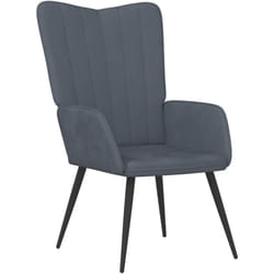 Vidaxl - Poltrona Relax, Poltrona Lounge Grigio Scuro in Velluto