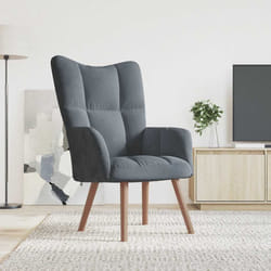 vidaXL Sedia Relax Grigio Scuro in Velluto