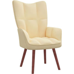 Poltrona imbottita in velluto elegante vari colori disponibili colore : crema