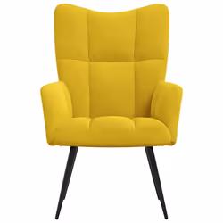 vidaXL Poltrona Relax Giallo Senape in Velluto - Vista aggiuntiva 3