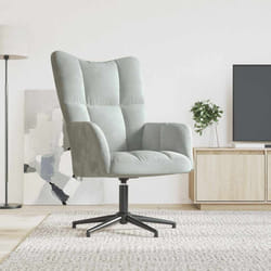 vidaXL Sedia Relax Grigio Chiaro in Velluto