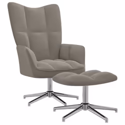VidaXL 328128, Velluto, Grigio, Schiuma, 620 mm, 680 mm, 980 mm