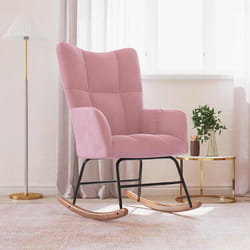 Sedia a Dondolo Rosa in Vellutocod mxl 95504
