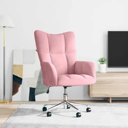 vidaXL Sedia Relax Rosa in Velluto