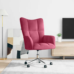 vidaXL Sedia Relax Rosso Vino in Velluto