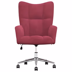 vidaXL Sedia Relax Rosso Vino in Velluto - Vista aggiuntiva 3