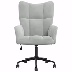 vidaXL Sedia Relax Grigio Chiaro in Velluto - Vista aggiuntiva 3