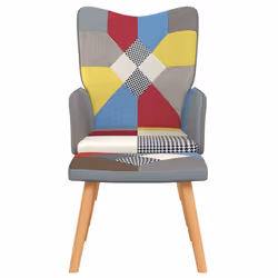Poltrona Relax con Poggiapiedi in Tessuto Patchworkcod mxl 118497 - Vista aggiuntiva 3