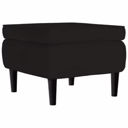 Poggiapiedi con Gambe in Legno Nero in Vellutocod mxl 94548 - Vista aggiuntiva 2