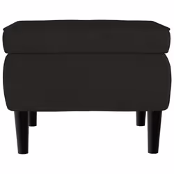 Poggiapiedi con Gambe in Legno Nero in Vellutocod mxl 94548 - Vista aggiuntiva 3