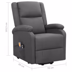 VidaXL 329710 sedia massaggiante elettrica Grigio - Vista aggiuntiva 8