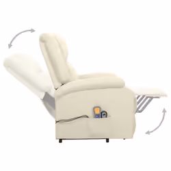 VidaXL 329718 sedia massaggiante elettrica Crema - Vista aggiuntiva 5