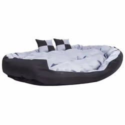 Cuscino per Cani Reversibile Lavabile Grigio Nero 150x120x25 cmcod mxl 130148 - Vista aggiuntiva 2