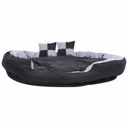 Cuscino per Cani Reversibile Lavabile Grigio Nero 150x120x25 cmcod mxl 130148 - Vista aggiuntiva 3
