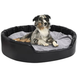 Lettino per Cani, Brandina per Cani Nero e Grigio 99x89x21 cm Peluche e Similpelle Vidaxl