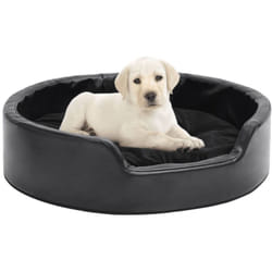 Lettino per Cani Nero 69x59x19 cm in Peluche e Similpelle Vidaxl 49564