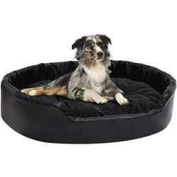 Lettino per Cani, Brandina per Cani Nero 90x79x20 cm in Peluche e Similpelle Vidaxl