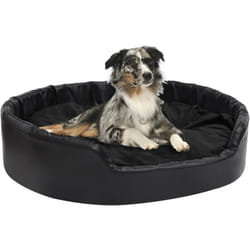 Lettino per Cani, Brandina per Cani Nero 99x89x21 cm in Peluche e Similpelle Vidaxl