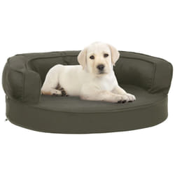 Letto Tappetino per cani, Materasso Ergonomico per Cani 60x42cm Effetto Lino Grigio Scuro Vidaxl 1770