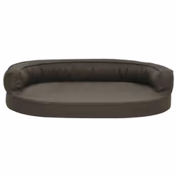 vidaXL Materasso Ergonomico per Cani 75x53cm Effetto Lino Grigio Scuro - Vista aggiuntiva 3