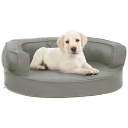Letto Tappetino per cani, Materasso Ergonomico per Cani 60x42 cm Effetto Lino Grigio Vidaxl 8448