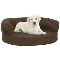Letto Tappetino per cani, Materasso Ergonomico per Cani 60x42 cm Effetto Lino Marrone Vidaxl 8275