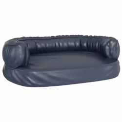 vidaXL Letto per Cani con Gommapiuma Blu Scuro 60x42 cm in Similpelle - Vista aggiuntiva 2