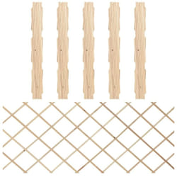 Set 5 confezioni di recinzioni a traliccio per giardino 180x80cm vari colori colore: Marrone