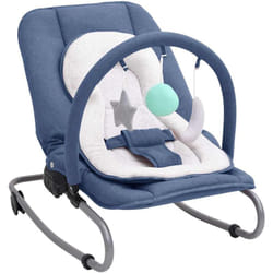 Vidaxl - Sdraietta per Neonato Blu Marino in Acciaio 57012