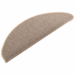 vidaXL Tappetini per scale 15 pz 65x21x4 cm Marrone Semicircolari Grandi - Vista aggiuntiva 3