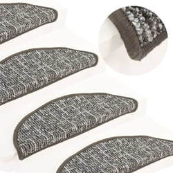 Vidaxl - 15 pz Tappetini per Scale, Tappeti Antiscivolo per Scale Interne per Bambini Antracite 56x17x3 cm