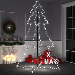 Vidaxl - Albero di Natale a Cono 240 led, Albero effetto Realistico 118x180 cm